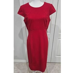 Sheath Dress Bright Red LIZ CLAIBORNE Size 10